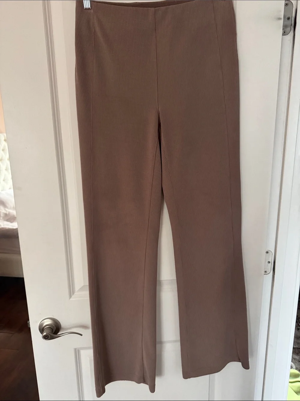 lululemon athletica Ribbed Wide-Leg Pants in Taupe Brown